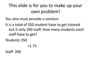 Ratios and proportions