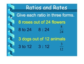 Ratios and Rates M-6