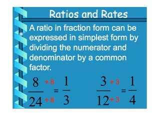 Ratios and Rates M-6