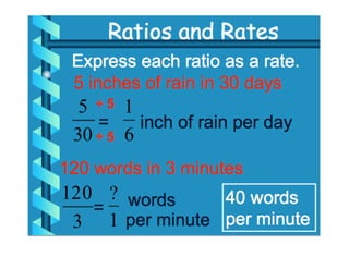 Ratios and Rates M-6
