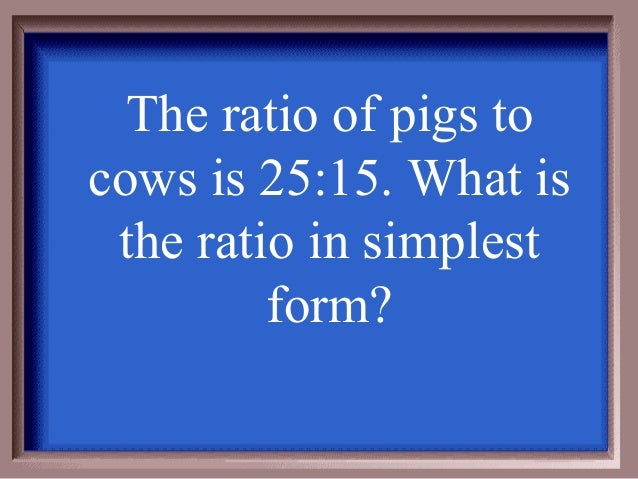 What Is 35/100 In Simplest Form Ratios, rates, percents, & unit conversions review game
