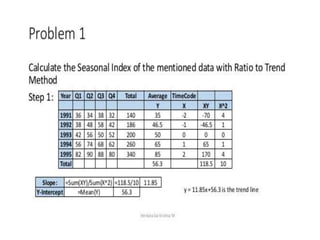 Trend Ratio Example Problem Ratio to trend | PPTX