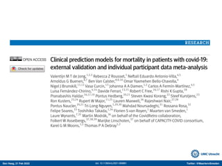 Den Haag, 21 Feb 2022 Twitter: @MaartenvSmeden
doi: 10.1136/bmj-2021-069881
 