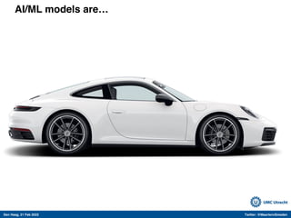 Den Haag, 21 Feb 2022 Twitter: @MaartenvSmeden
AI/ML models are…
 