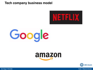 Den Haag, 21 Feb 2022 Twitter: @MaartenvSmeden
Tech company business model
 