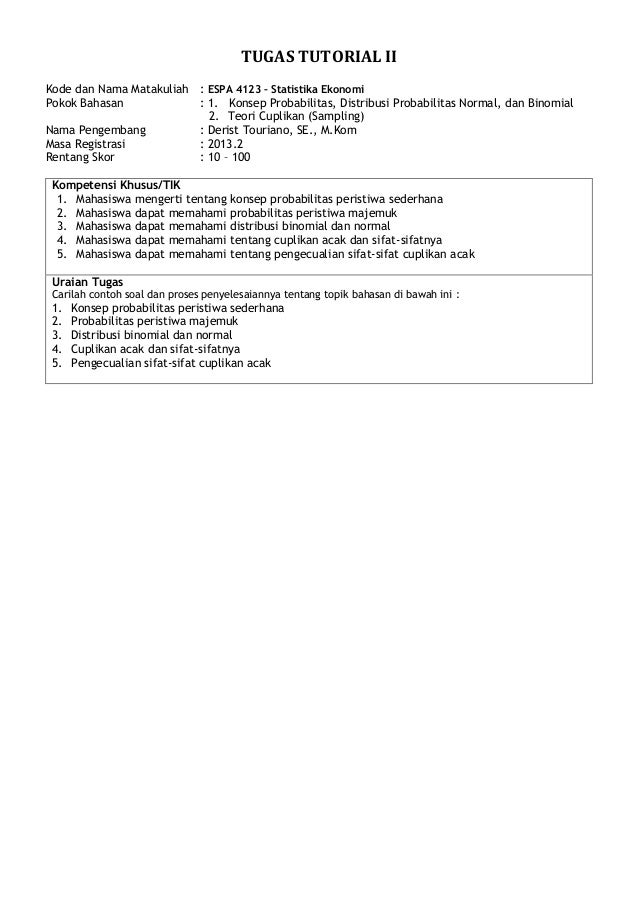 Contoh Buku Pembahasan Soal Peubah Acak Matkul Teori Peluang Contoh Buku Pembahasan Soal Peubah Acak Matkul Teori Peluang