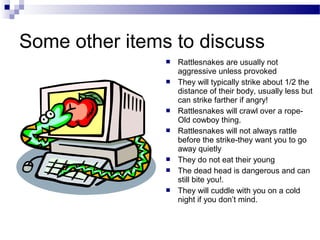 Do Not Rattle Rattlesnakes safety | PPT