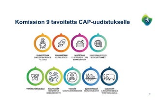 Komission 9 tavoitetta CAP-uudistukselle
12
 