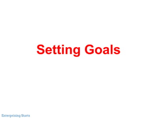 The Purpose of Goals
The purpose of goals is to give you
something that you want to enhance your
life in some way, so the ...