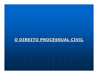 O DIREITO PROCESSUAL CIVIL
 