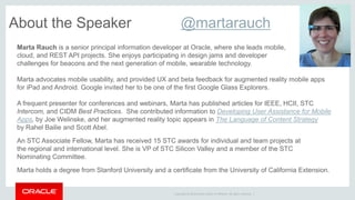 Copyright © 2014 Oracle and/or its affiliates. All rights reserved. | 
Marta Rauch is a senior principal information devel...