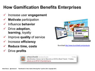 Marta Rauch, @martarauch   "Gamification is Here: Build a Winning Plan" LavaCon 2012. Copyright 2012.
 