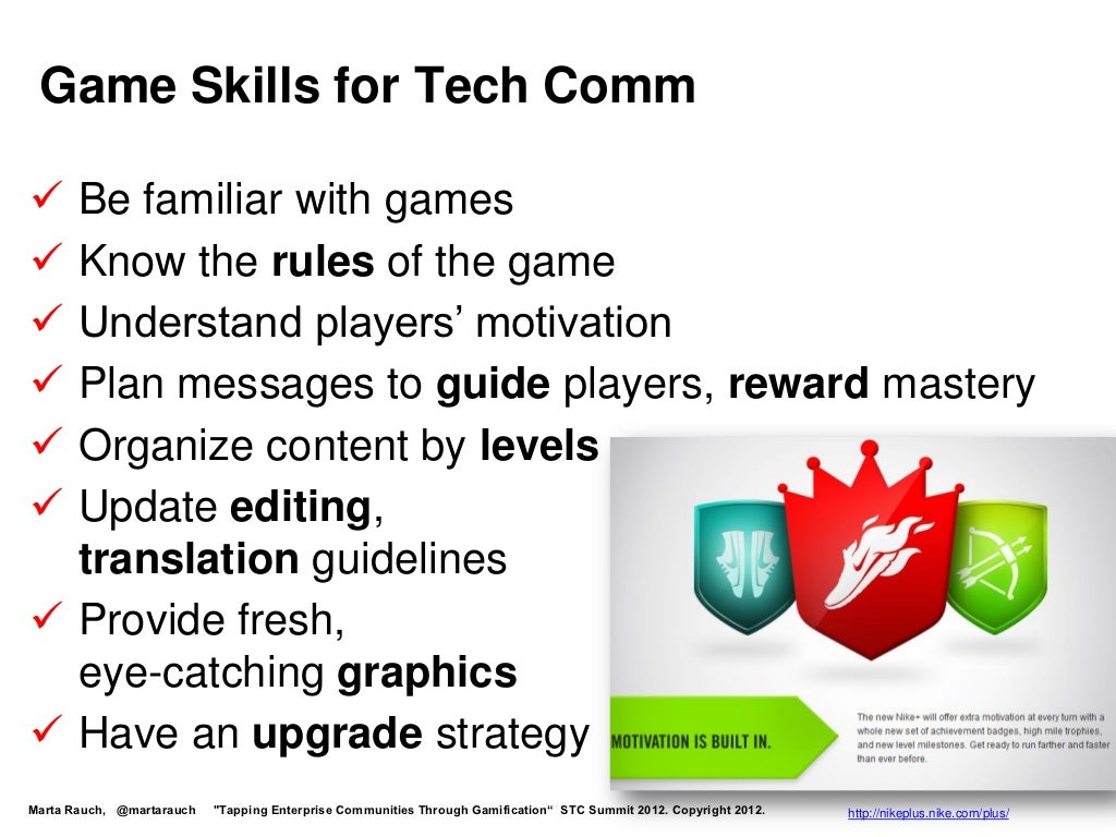 Game Skills for Tech Comm