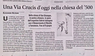 Raul gabriel opere in San Giuseppe, Piazza della Loggia  articolo Avvenire di Alessandro Beltrami 13 marzo 2014 