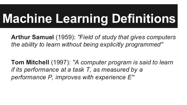 machine learning definition arthur samuel
