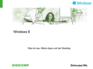 Windows 8



       Was ist neu, Metro Apps und der Desktop
 