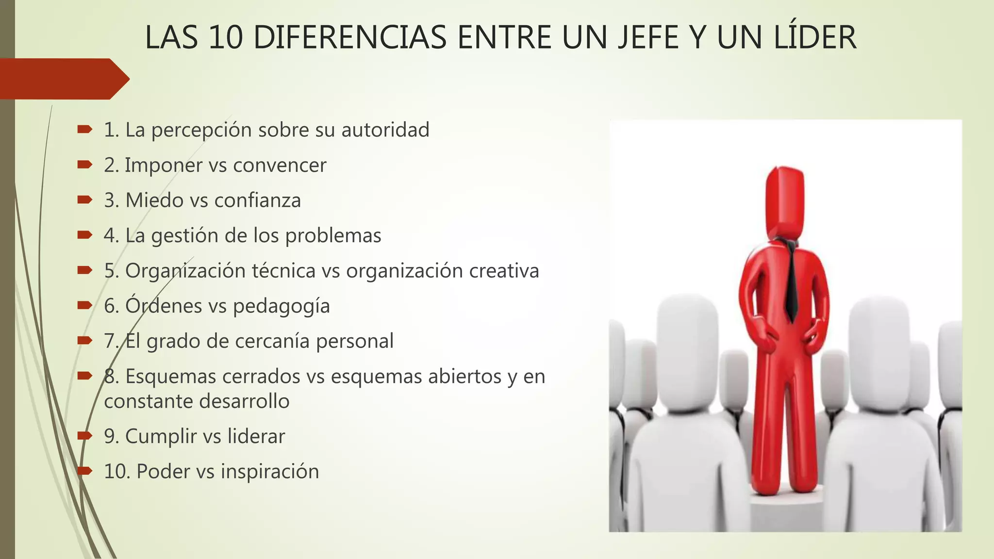 DIFERENCIAS DE UN LIDER Y JEFE | PPTX | Career Planning | Careers