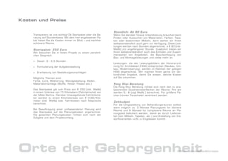 Kosten und Preise


                                                               Stündlich: Ab 90 Euro
     Transparenz ist uns wichtig! Ob Startpaket oder die Be-   Wenn Sie darüber hinaus Unterstützung brauchen beim
     ratung auf Stundenbasis: Mit dem hier angebotenen Pa-     Finden oder Aussuchen von Materialien, Farben, Tape-
     ket haben Sie die Kosten immer im Blick – und nachher     ten oder bestimmten Möbeln, dann stehen wir Ihnen
     schönere Räume.                                           selbstverständlich auch gern zur Verfügung. Diese Leis-
                                                               tungen werden nach Stunden abgerechnet, à € 90 (inkl.
     Startpaket: 250 Euro                                      MwSt) pro angefangener Stunde. Zusätzlich bieten wir
     Wir besuchen Sie in Ihrem Projekt zu einem persönli-      Ihnen selbstverständlich auch das Einholen und Zusam-
     chen Gespräch.                                            menstellen von Angeboten, die Beaufsichtigung von
                                                               Bau- und Montageleistungen und vieles mehr an.
     >   Dauer: 2 - 2,5 Stunden
                                                               Leistungen, die den Leistungsbildern der Honorarord-
     >   Formulierung der Aufgabenstellung                     nung für Architekten (HOAI) entsprechen (Neubau, Um-
                                                               bau, Modernisierung), werden im Rahmen der gültigen
     >   Erarbeitung von Gestaltungsvorschlägen                HOAI abgerechnet. Wir machen Ihnen gerne ein ver-
                                                               bindliches Angebot, damit Sie wissen, welche Kosten
     Mögliche Themen sind:                                     auf Sie zukommen.
     Farbe, Licht, Möblierung, Wandgestaltung, Böden,
     Materialvorschläge (Stoffe, Hölzer, Fliesen etc.)         Feng Shui Beratung
                                                               Die Feng Shui Beratung richtet sich nach den zu ana-
     Das Startpaket gilt zum Preis von € 250 (inkl. MwSt)      lysierenden Quadratmeterflächen der Räume. Pro qm
     in einem Umkreis von 15 Kilometern (Fahrtstrecke) von     werden 5,- € (zzgl.MwSt.) berechnet. Für größere Flä-
     der Mitte Berlins. Darüber hinausgehende Fahrtkilome-     chen können Pauschalen vereinbart werden.
     ter werden zu einem Kilometersatz von € 0,60/Kilo-
     meter (inkl. MwSt) bzw. Fahrtkosten nach Absprache
                                                               Zeitbudget
     berechnet.
                                                               Für die Umgestaltung von Behandlungsräumen sollten
                                                               wenn möglich ca. 3 Monate Planungszeit für kleinere
     Bei Beauftragung einer umfassenderen Planung wird
                                                               Räume und 6 Monate für komplexere Räume an Pla-
     das Startpaket auf die Planungskosten angerechnet.
                                                               nungszeit kalkuliert werden, damit es durch Lieferzei-
     Die gesamten Planungskosten richten sich nach der
                                                               ten (von Möbeln, Tapeten, etc.) und Erstellung von Ent-
     Aufgabe und dem Projektumfang.
                                                               wurfsvarianten nicht zu Engpässen kommt.




Orte der Geborgenheit                                                                                             DrNice – Lebenswelten&Konzepte
 