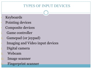project on input output devie | PPT | Free Download