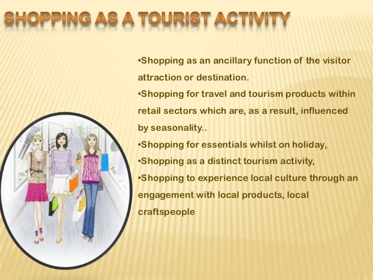 shopping tourism product examples