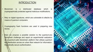 Quantum Secured Blockchain | PPTX