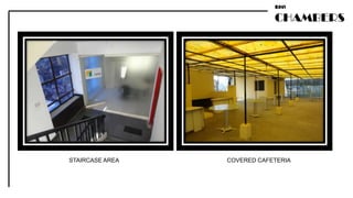 RAVI

                             CHAMBERS




STAIRCASE AREA   COVERED CAFETERIA
 
