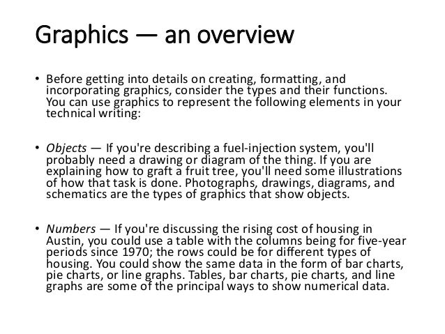 Importance Of Charts Graphs And Tables In Technical Writing