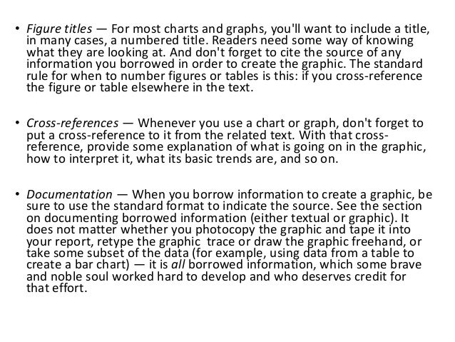 Use Of Charts Graphs And Tables In Technical Writing