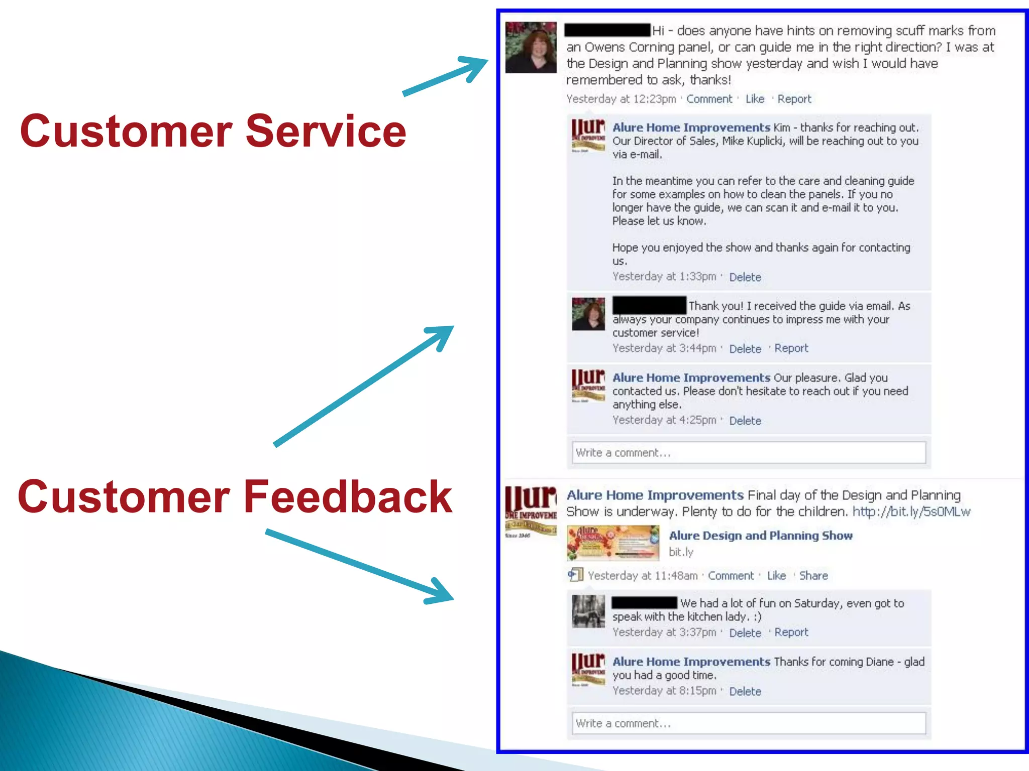 Customer Service
Customer Feedback
 