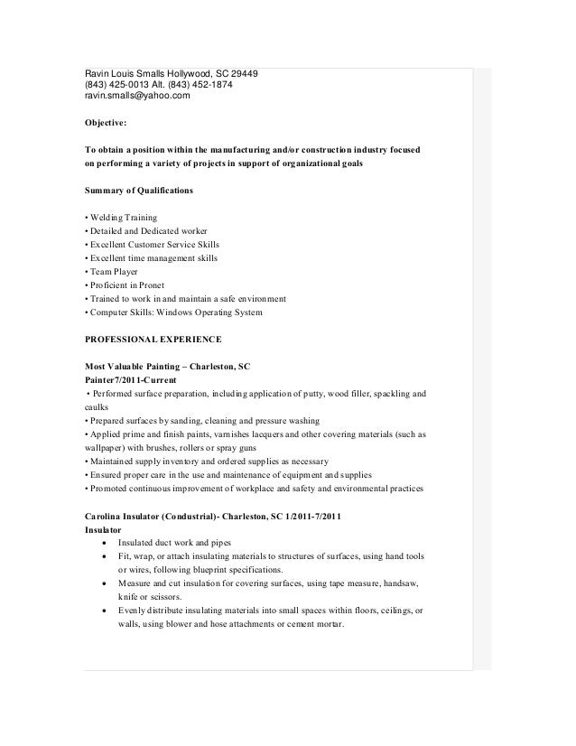 dry cleaner resume