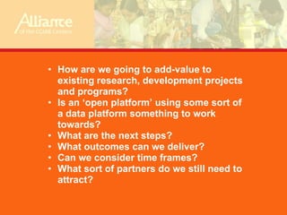 What I have heard …Linking research to address drivers of change in the ESA region