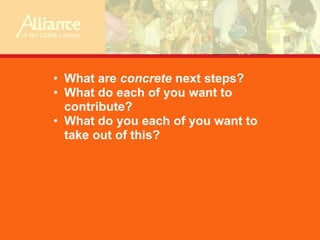 What I have heard …Linking research to address drivers of change in the ESA region