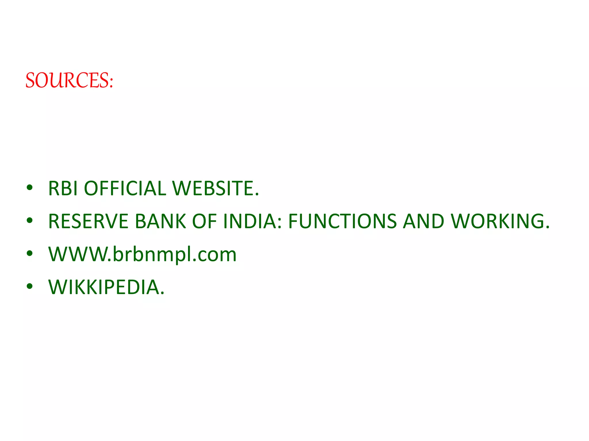 RBI AND FUNCTIONS | PPTX