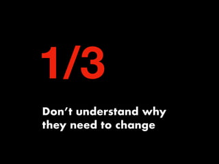 1/3
Don’t understand why
they need to change
 