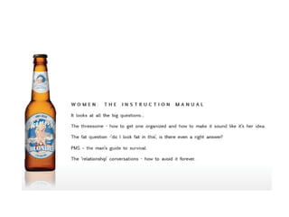 Ravi's portfolio #8 the winning pitch for skinny blonde beer