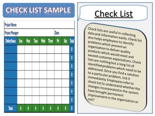Check ListCheck List
 