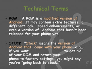 Technical Jargon Android Rooting Android Devices | PPSX