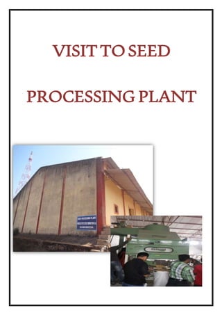 VISIT TO SEED
PROCESSING PLANT
 