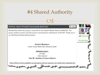 
#4 Shared Authority
 