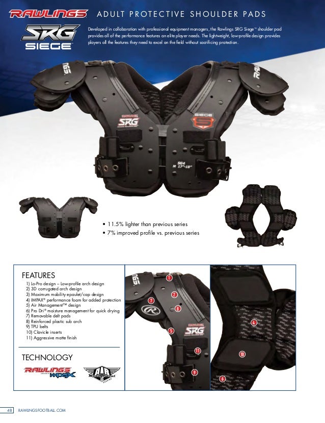 Rawlings Football NECK COLLAR Shock Absorbering Rolls Pad Padding