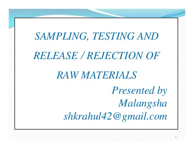 methods data sampling ppt rejection of sampling and , presentation ,release testing methods data sampling ppt rejection of sampling and , presentation ,release testing