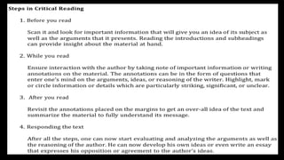 Critical Reading as a Key Form of Logical Reasoning and Effective ...