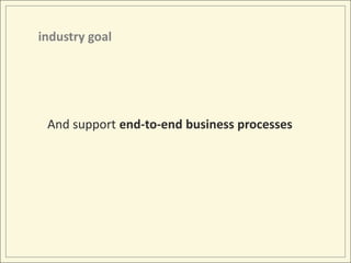 industry goalAnd support end-to-end business processes