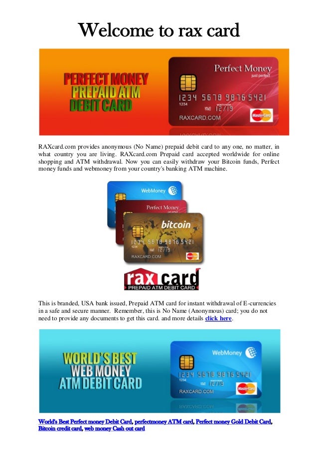 World's Best Perfect money Debit Card
