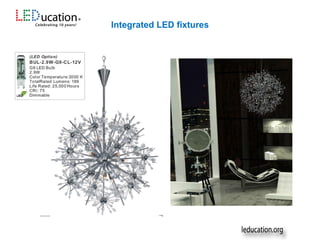 Integrated LED fixtures
 