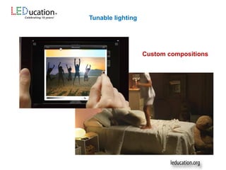 Custom compositions
Tunable lighting
Tunable lighting
Custom compositions
 