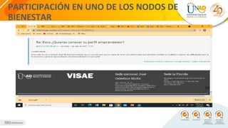 PARTICIPACIÓN EN UNO DE LOS NODOS DE
BIENESTAR
 