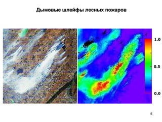 Дымовые шлейфы лесных пожаров 0.5 0.0 1.0 
