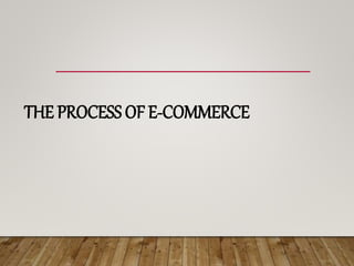 THE PROCESS OF E-COMMERCE
 