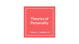 Theories of
Personality
Nucom, L., Castañeda, J.H.
 